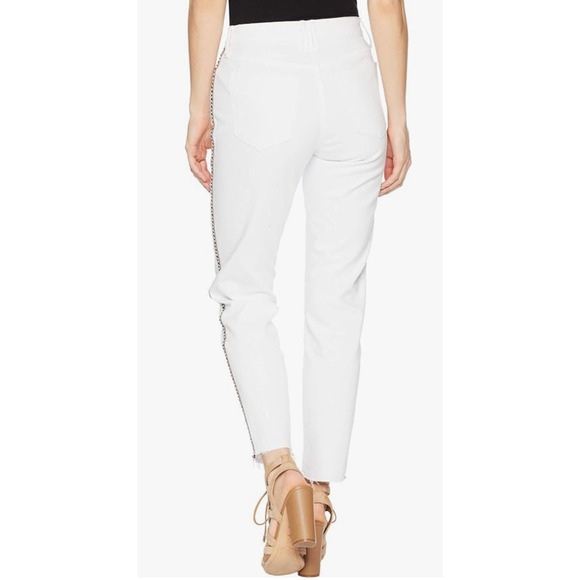 Sam Edelman Womens Mary Jane High Rise Straight Crop, White,Size 10/30 - Picture 3 of 3